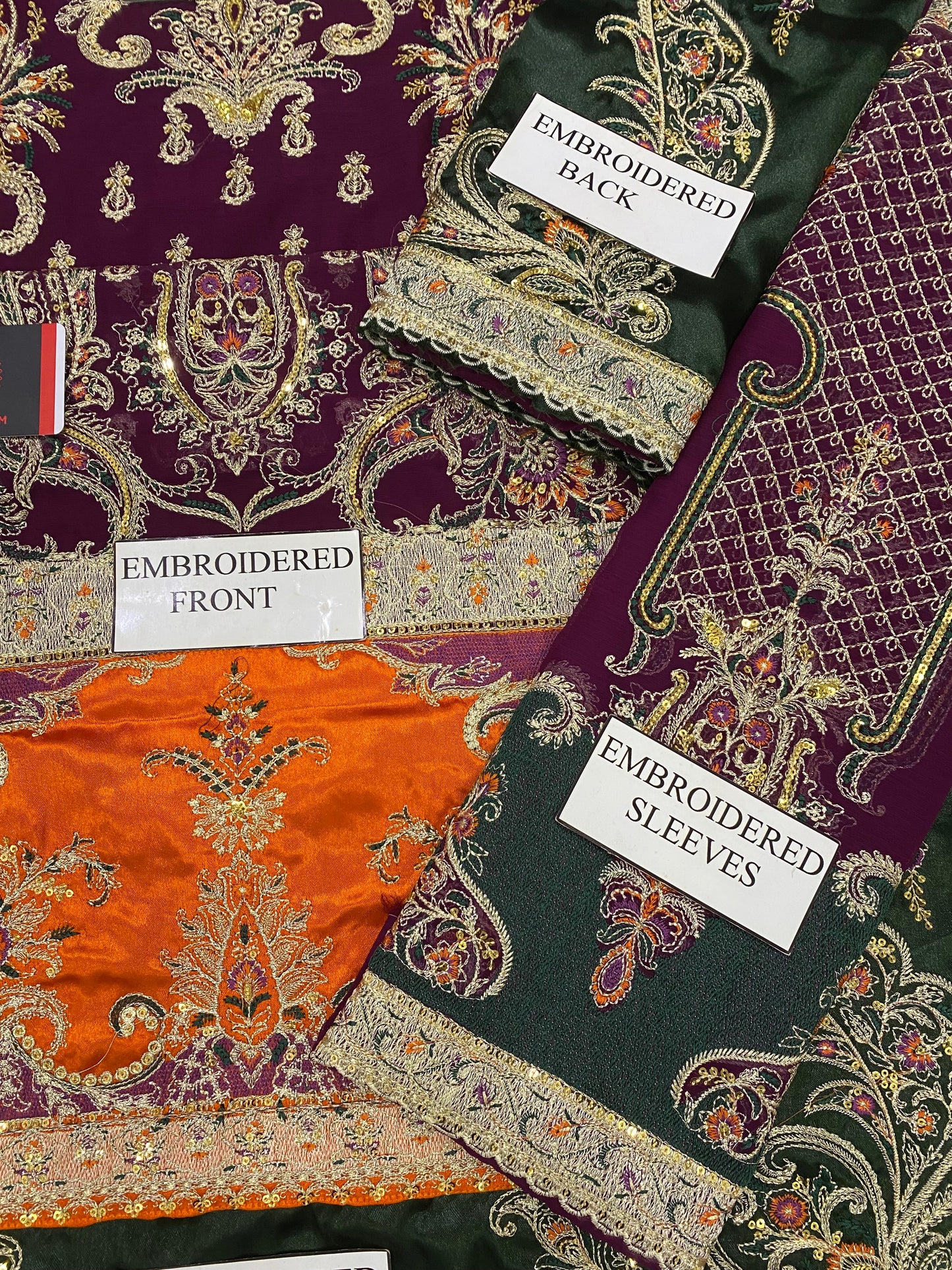 CARIZMA EMBROIDERED CHIFFON DRESS WITH NAT DUPATTA | 3-PIECE UNSTICHED