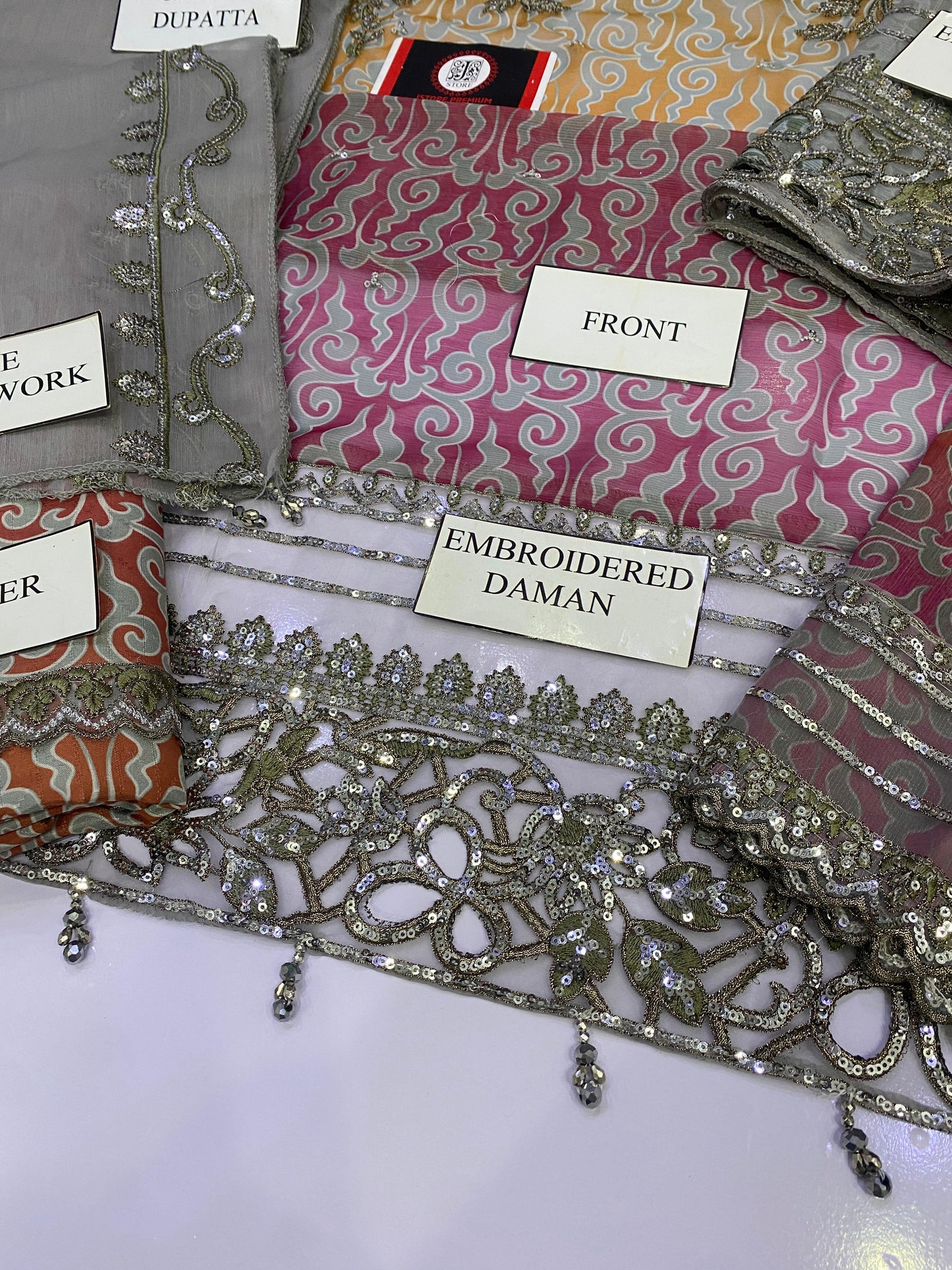 CHARIZMA ZARANGI FESTIVE |TIE N DYE DIGITAL CHIFFON|3PC UNSTICHED