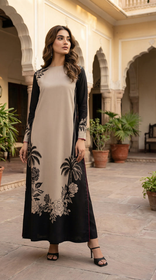 Luxury Silk Dress | 3pec Unstiched