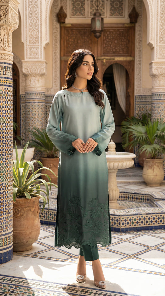 Luxury Silk Dress | 3pec Unstiched