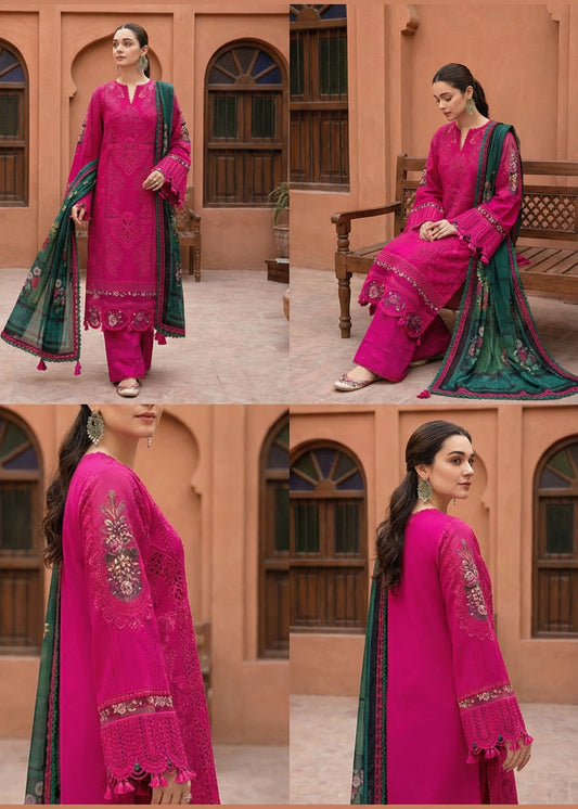 Saira Rizwan | Luxury Chikenkari Lawn Printed Silk Dupatta | 3piece Unstiched