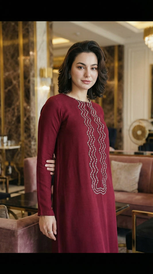 LULUSAR SILK WITH NET DUPATTA |3PIECE UNSTICHED