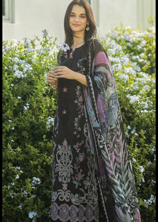 Mushq | Chikenkari With Silk Dupatta | 3pec Unstiched