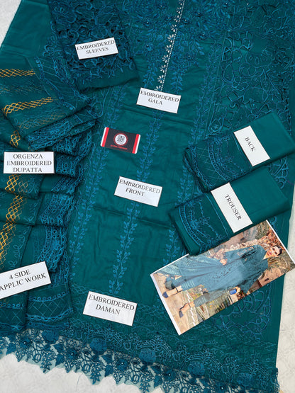 MARIAB | LUXURY CHIKENKARI LAWN |3 Pec unstiched