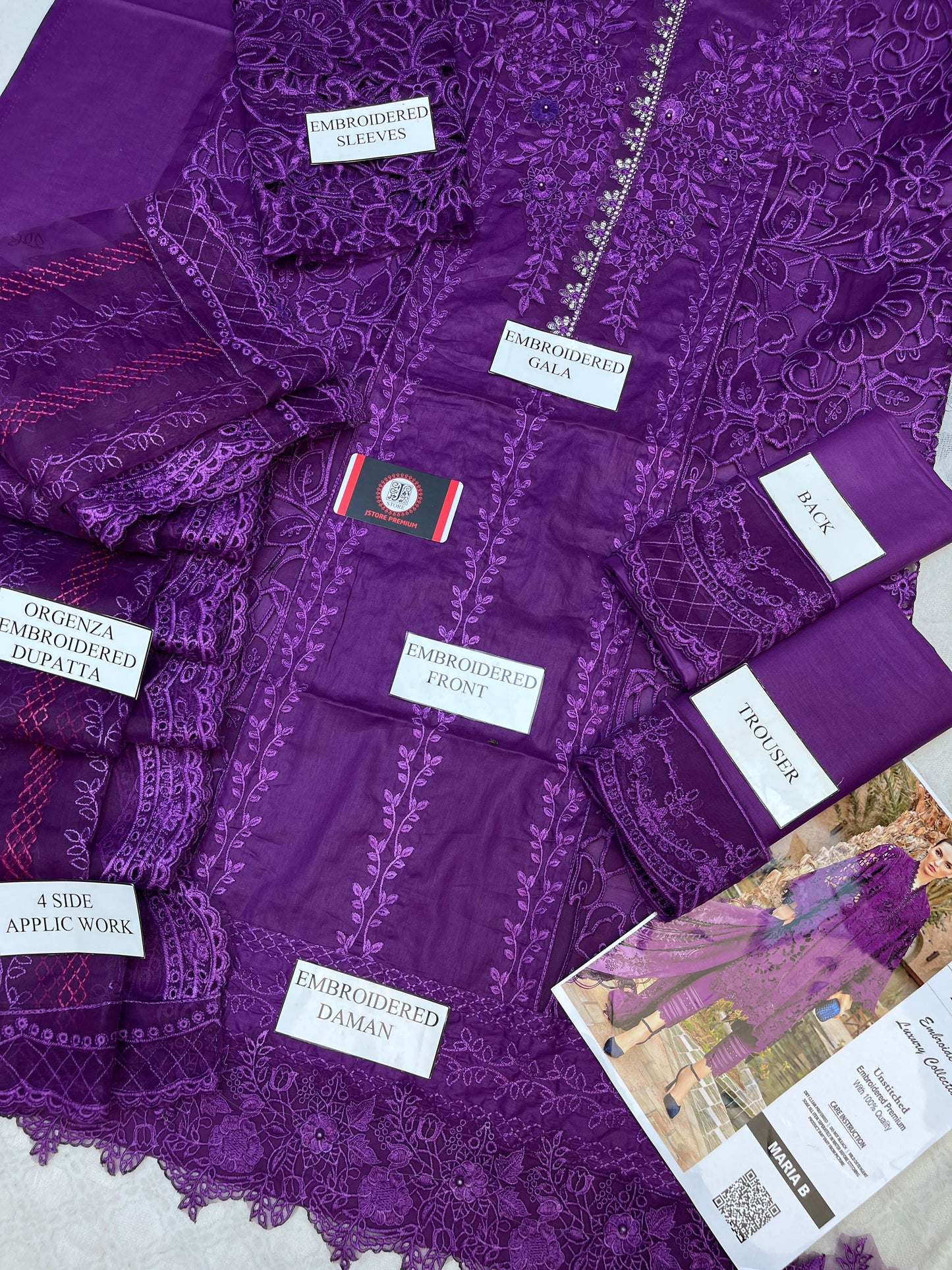 MARIAB | LUXURY CHIKENKARI LAWN  |3 Pec unstiched