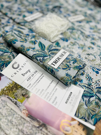 IZEL LAWN WITH CHIFFON DUPATTA |3PEC UNSTICHED