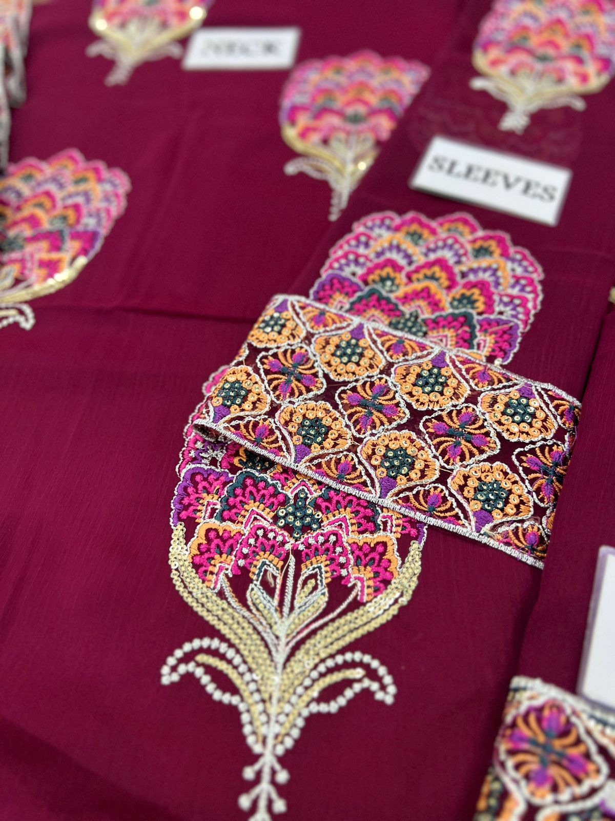 MEERAL CHIFFON WEDDING SUIT  WITH CHIFFON DUPATTA |3PIECE UNSTICHED