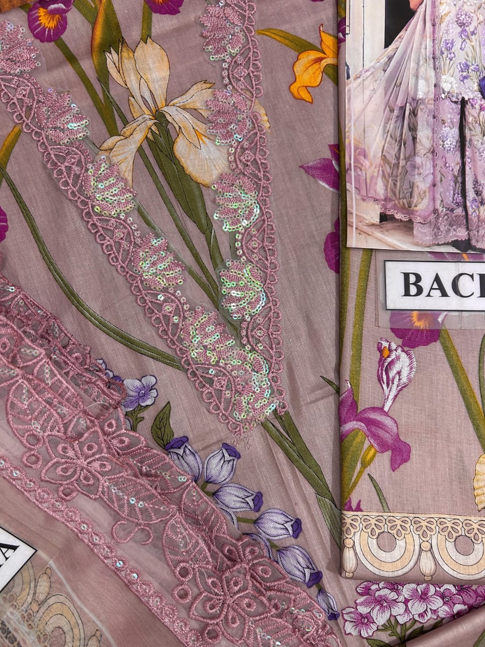 MARIAB LAWN WITH CHIFFON DUPATTA |3PEC UNSTICHED