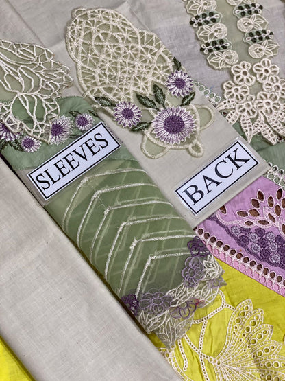 CRIMSON CHIKENKARI LAWN WITH BROIDERY DUPATTA  |3PEC UNSTICHED