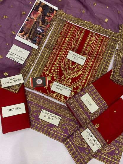 ASIM JOFA LAWN WITH CHIFFON DUPATTA  |3PEC UNSTICHED