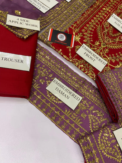 ASIM JOFA LAWN WITH CHIFFON DUPATTA  |3PEC UNSTICHED