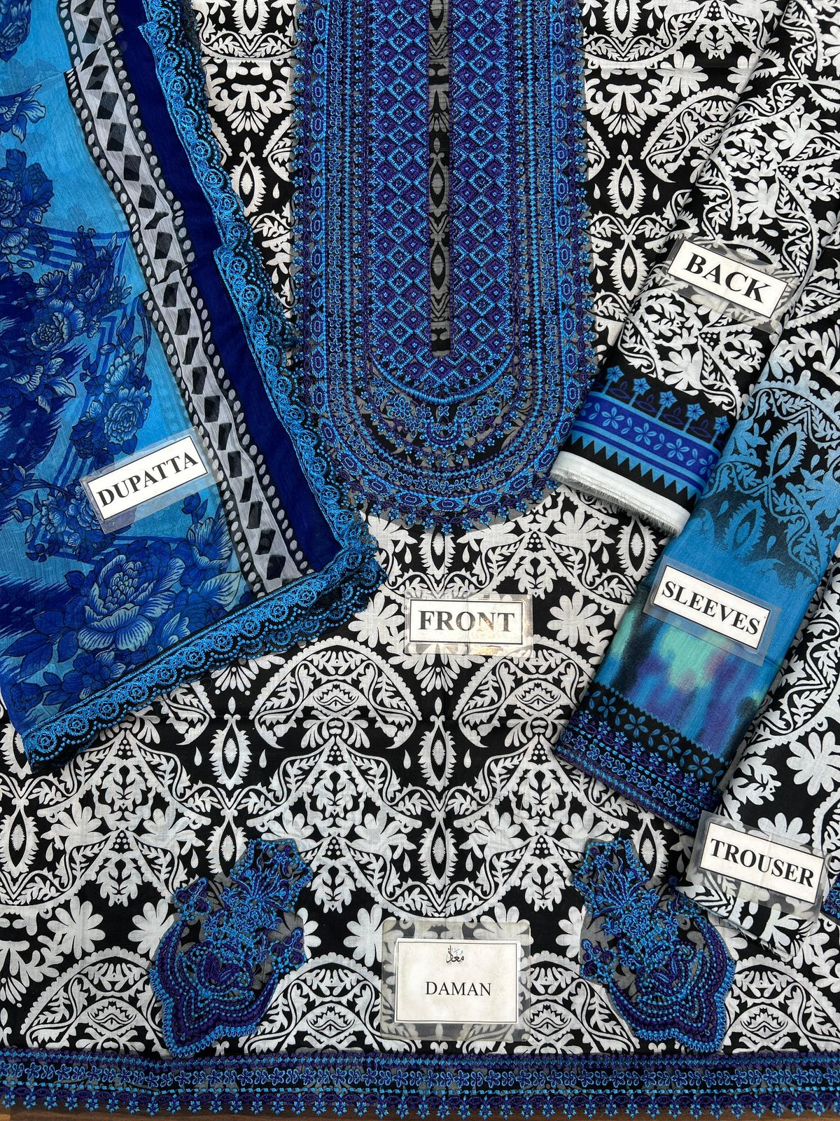 ZAINAB CHOTTANI BELLA WITH CHIFFON DUPATTA  |3PIECE UNSTICHED