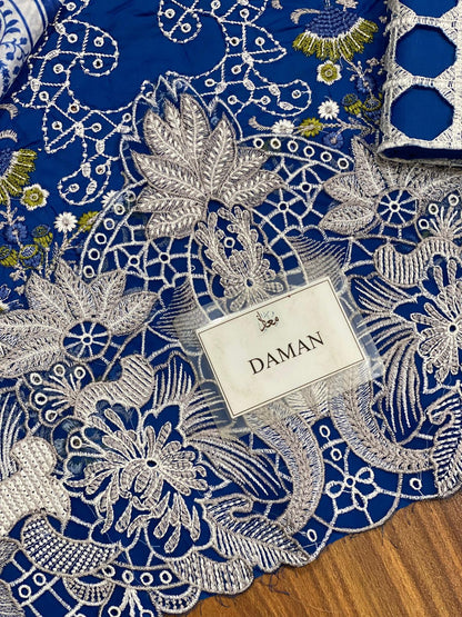 MUSHQ CHIKENKARI WITH DIGITAL PRINTED SILK DUPATTA  |3PIECE UNsTICHED