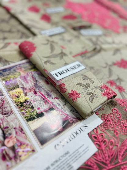 JADE SUMMER LAWN  WITH CHIFFON DUPATTA  |3 PIECE UNSTICHED