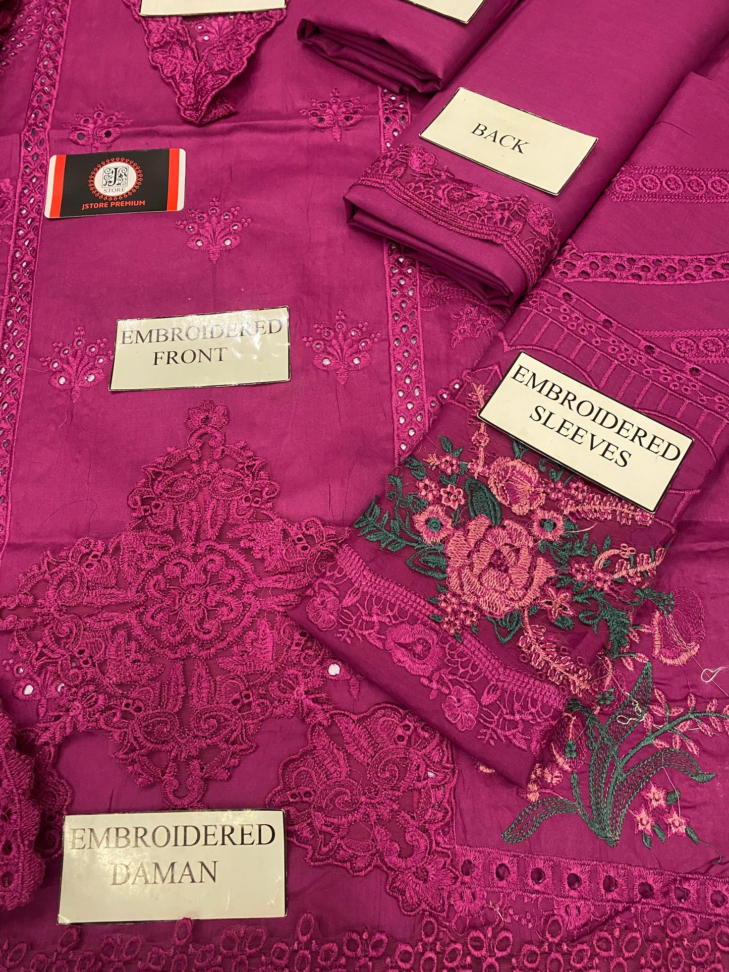 MARIAB FESTIVE MEHAL |CHIKENKARI LAWN | 3PC UNSTICHED