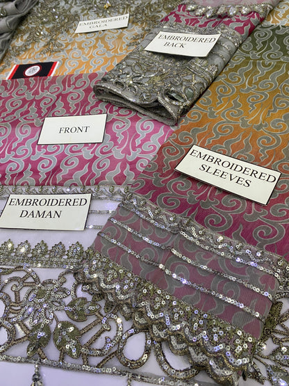 CHARIZMA ZARANGI FESTIVE |TIE N DYE DIGITAL CHIFFON|3PC UNSTICHED