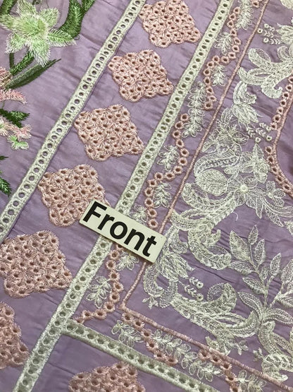 CRIMSON CHIKENKARI BLUEBERRY EDITION |3PC UNSTICHED