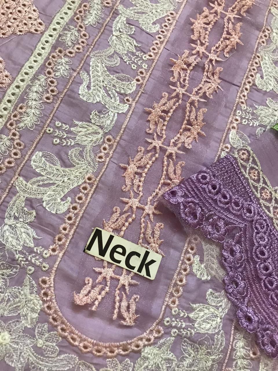 CRIMSON CHIKENKARI BLUEBERRY EDITION |3PC UNSTICHED