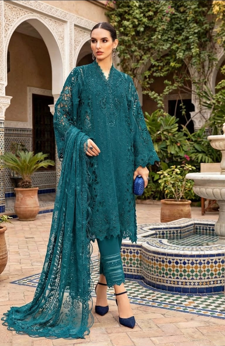 MARIAB | LUXURY CHIKENKARI LAWN |3 Pec unstiched