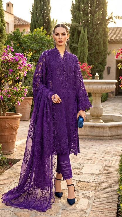 MARIAB | LUXURY CHIKENKARI LAWN  |3 Pec unstiched