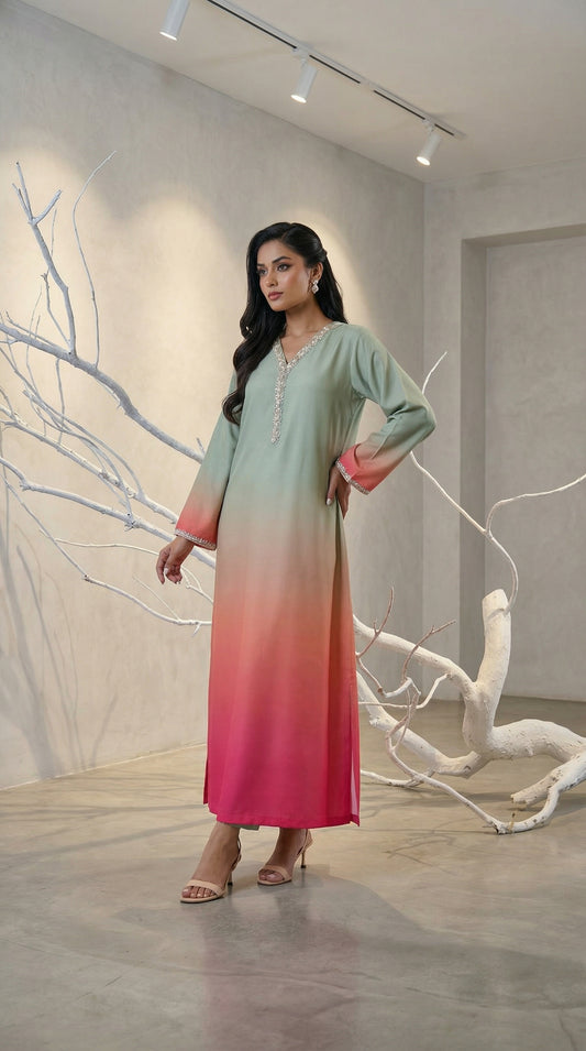 Luxury Silk Dress | 3pec Unstiched