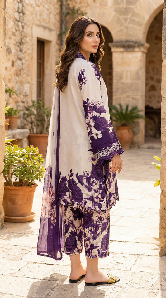 Luxury Silk Dress | 3pec Unstiched