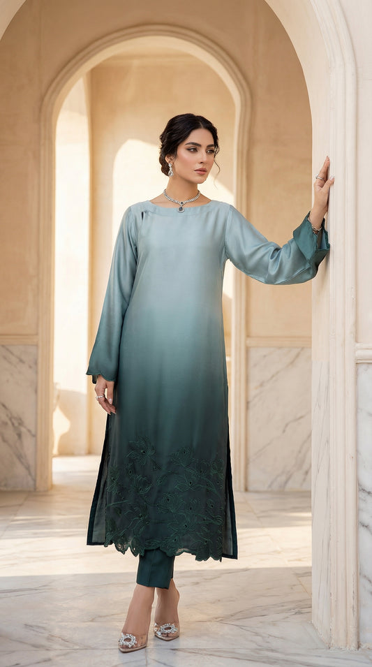 Luxury Silk Dress | 3pec Unstiched