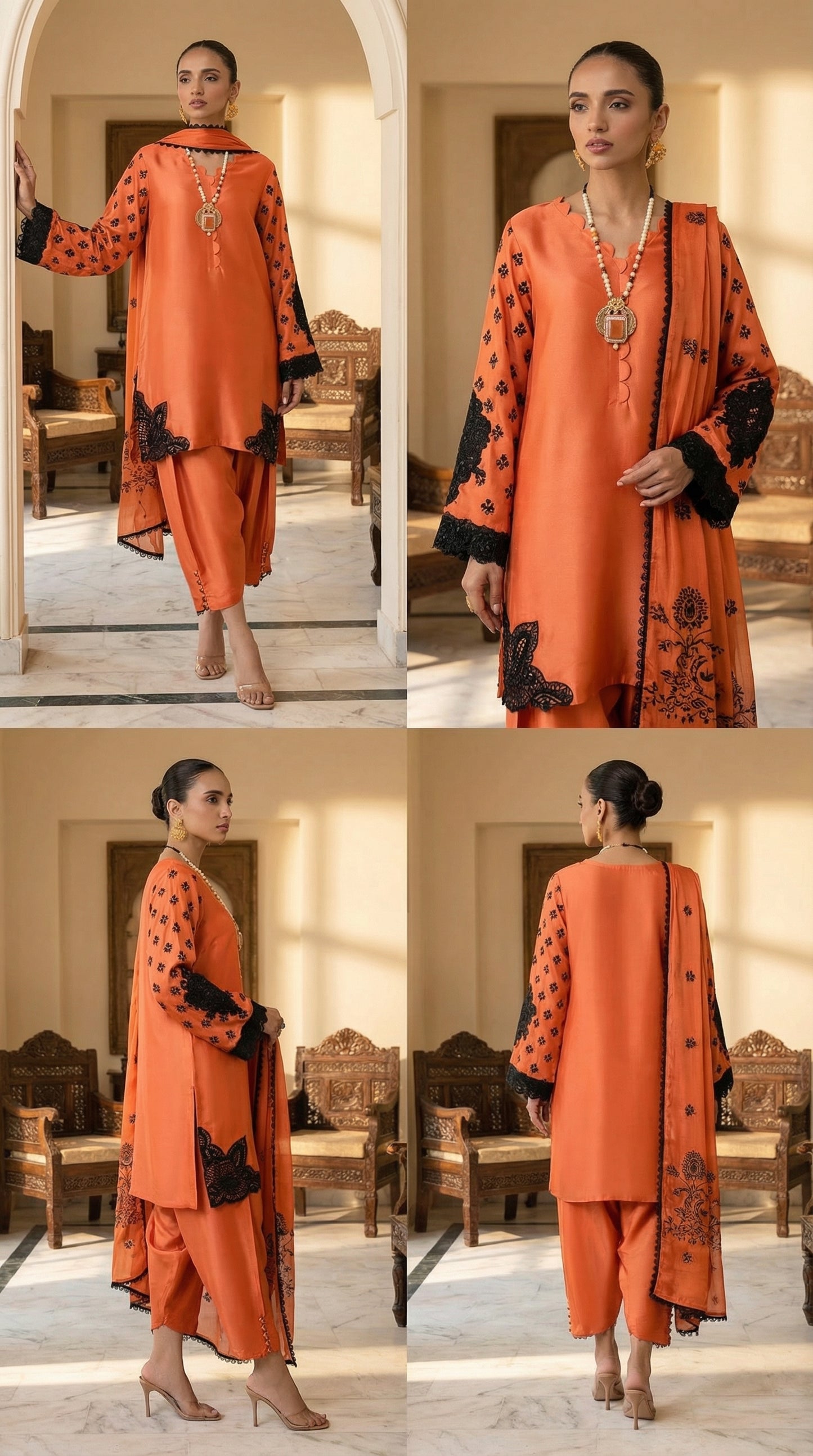Luxury Silk Dress | 3pec Unstiched
