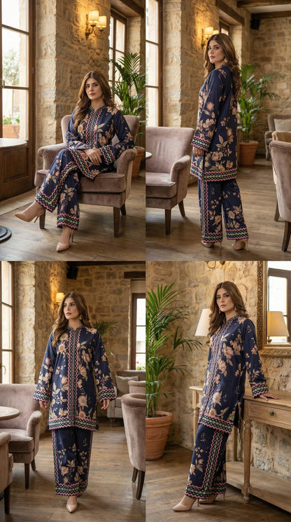 Luxury Silk Dress | 3pec Unstiched