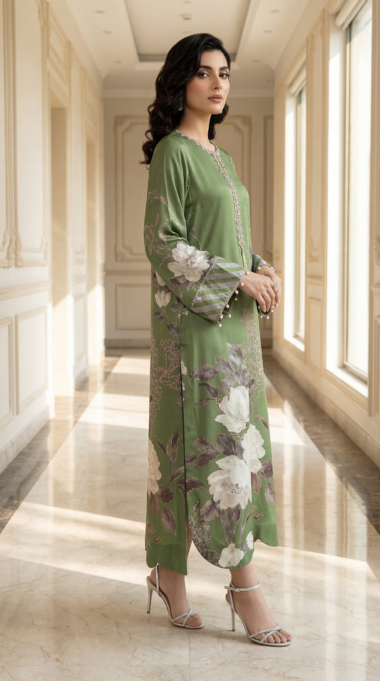 Luxury Silk Dress | 3pec Unstiched