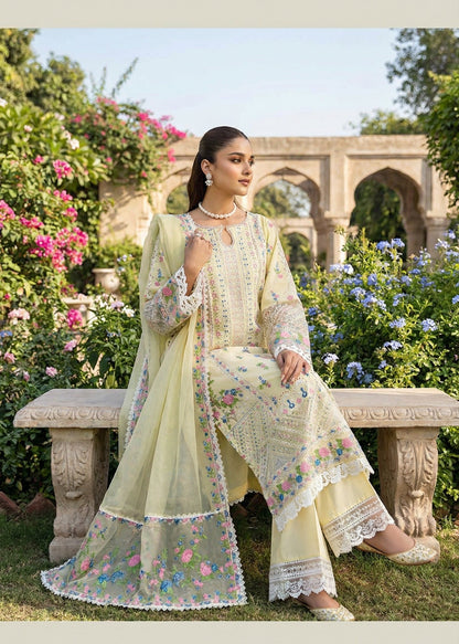 Chikenkari Nimora Lawn With Embroided Dupatta