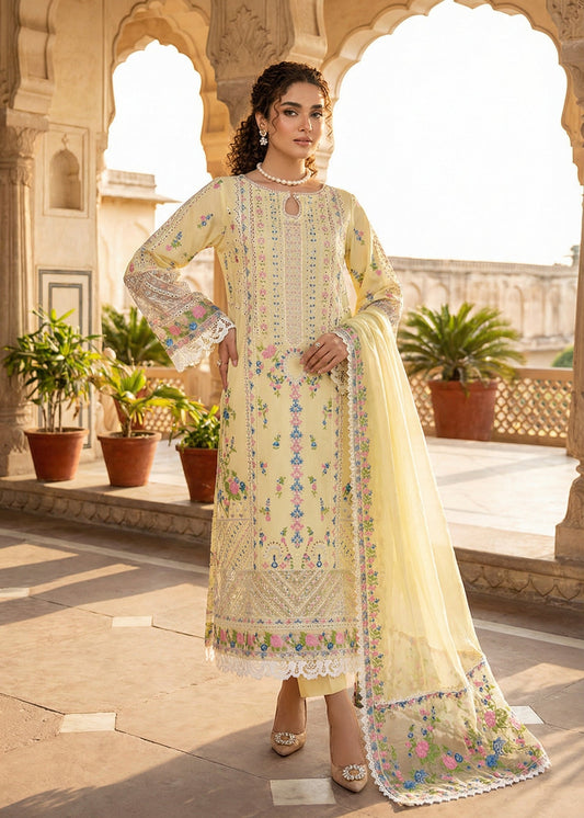 Chikenkari Nimora Lawn With Embroided Dupatta
