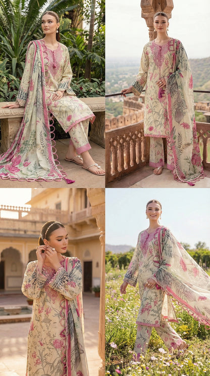 Jade | Summer Lawn With Chiffon Dupatta | 3pec Unstiched