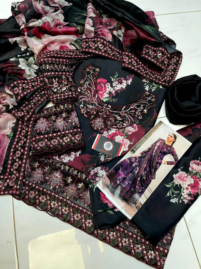 Iznik Luxury Silk  | 3pec Unstiched