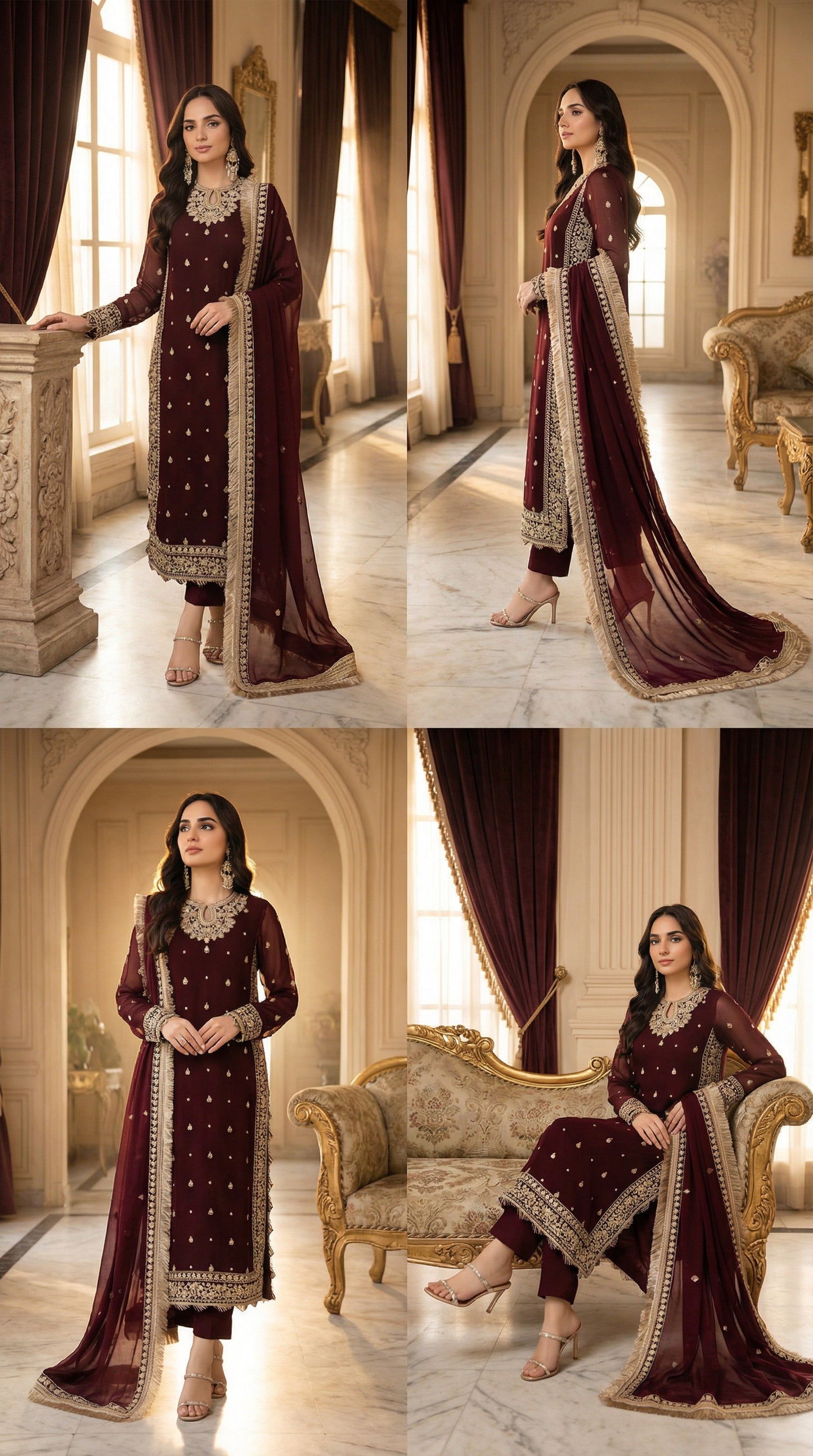 ASIM JOFA EMBROIDED CHIFFON |3PEC UNsTICHED