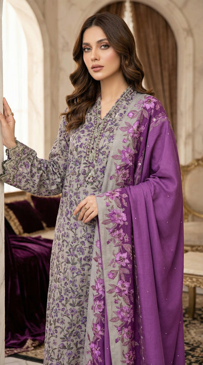 MARIAB EXCLUSIVE MPRINT LAWN WITH CHIFFON DUPATTA |3PIECE UNSTICHED