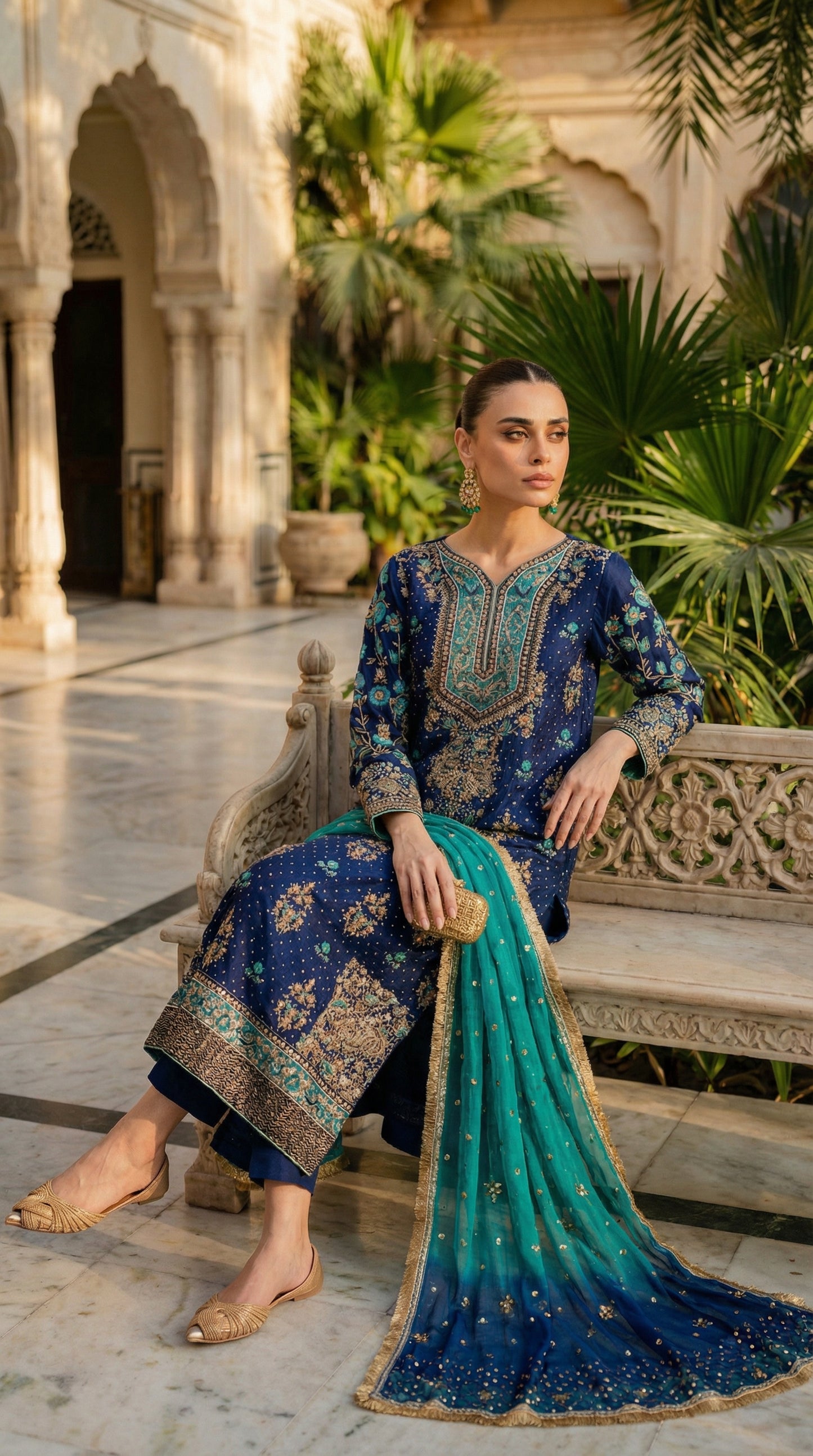 VINATGE BY ZOHRA CHIFFON WITH CHIFFON  DUPATTA |3PIECE UNSTICHED