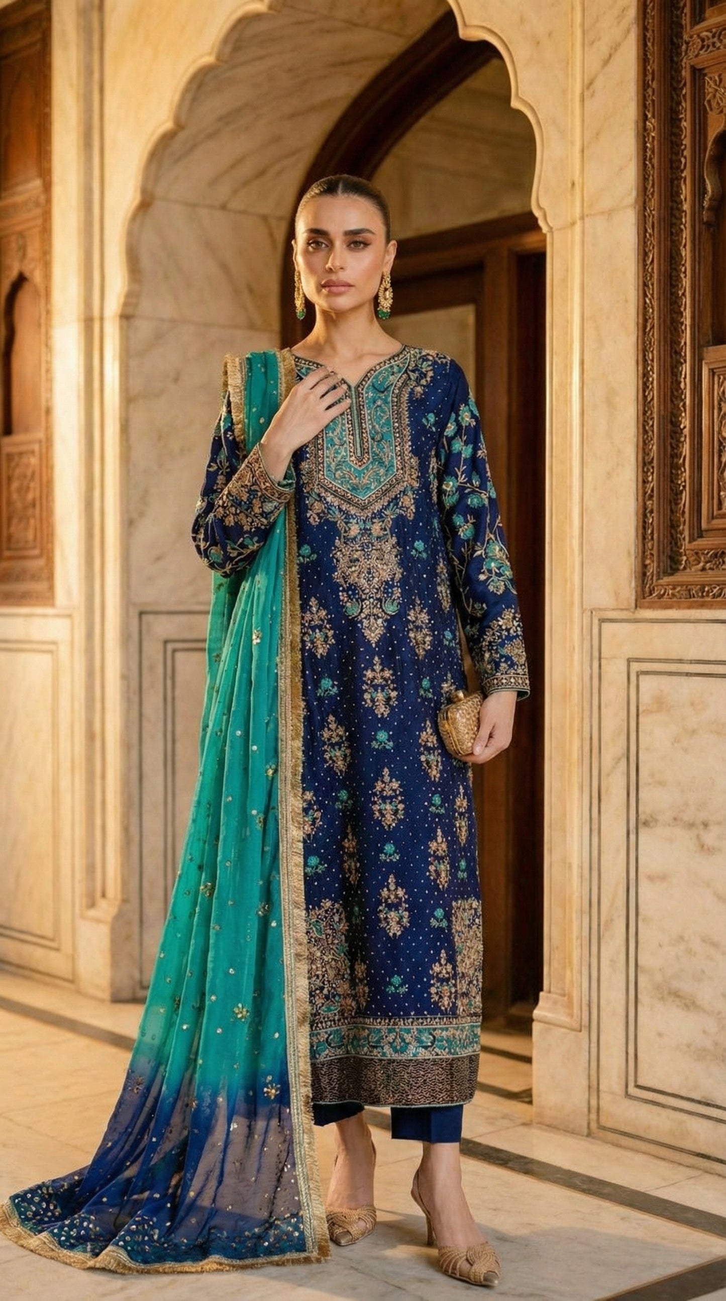 VINATGE BY ZOHRA CHIFFON WITH CHIFFON  DUPATTA |3PIECE UNSTICHED