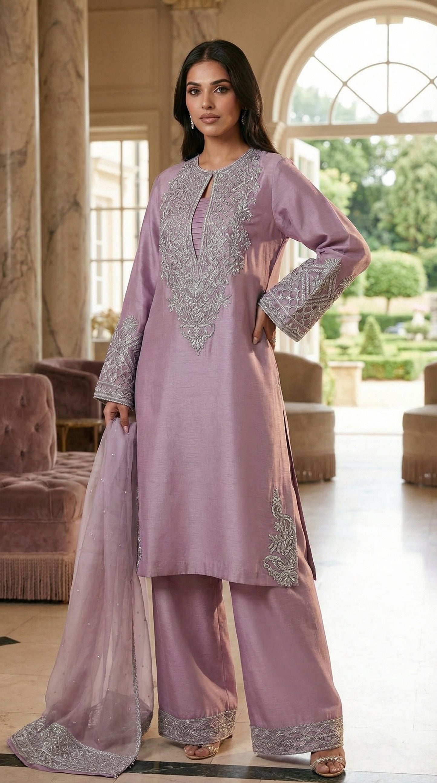AYESHA HOOR SILK WEDDING WITH ORGENZA  DUPATTA |3PIECE UNSTICHED