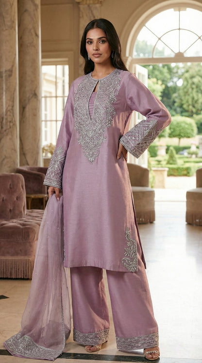AYESHA HOOR SILK WEDDING WITH ORGENZA  DUPATTA |3PIECE UNSTICHED