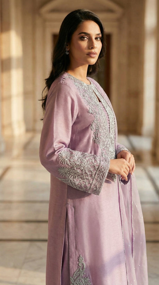 AYESHA HOOR SILK WEDDING WITH ORGENZA  DUPATTA |3PIECE UNSTICHED