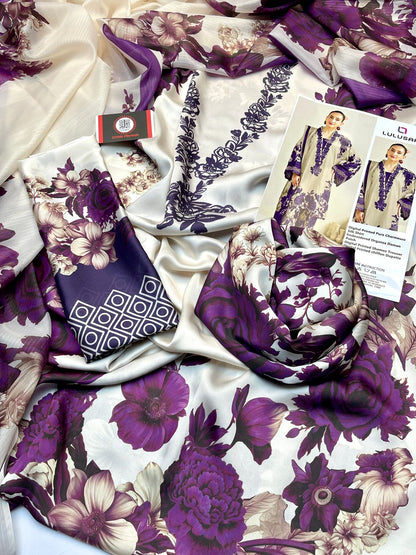 Luxury Silk Dress | 3pec Unstiched