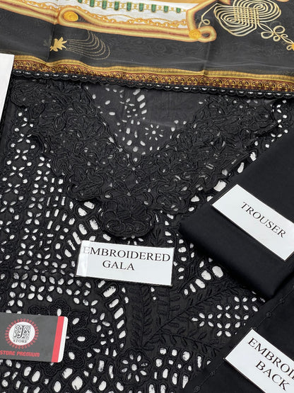 BIN ILYAS | BLACK LUXURY CHIKENKARI | Unstiched