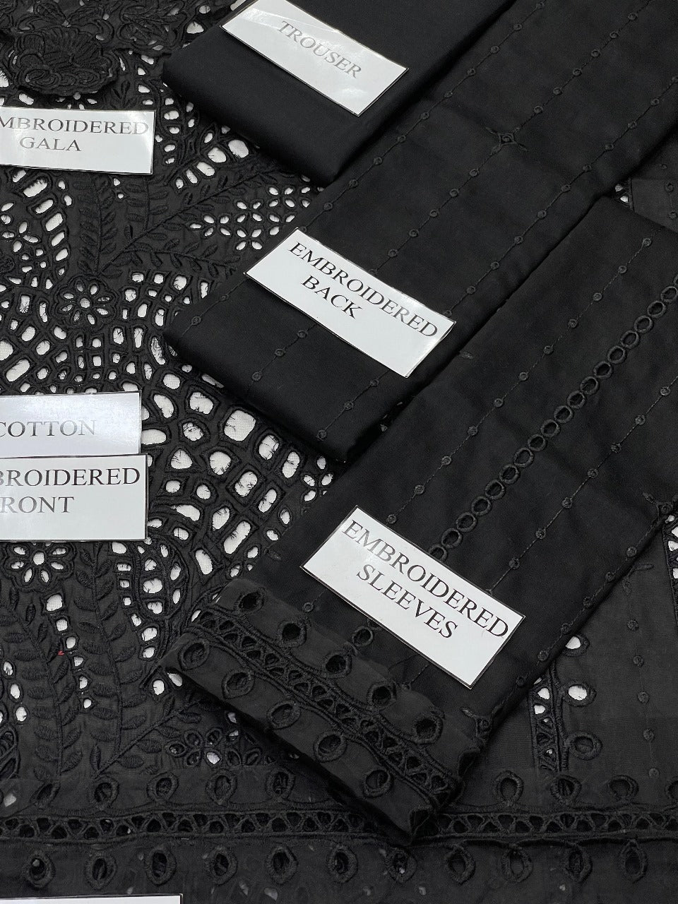 BIN ILYAS | BLACK LUXURY CHIKENKARI | Unstiched