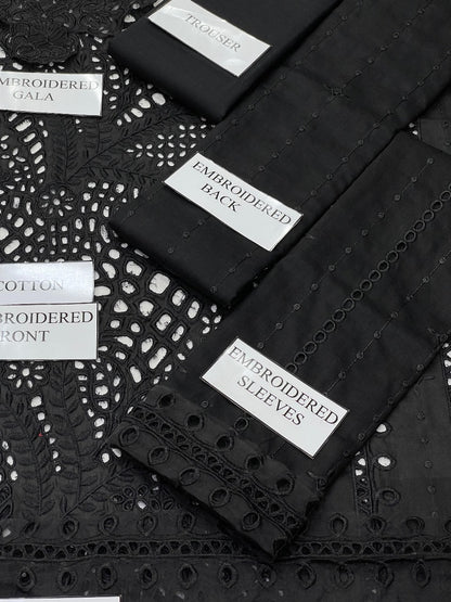 BIN ILYAS | BLACK LUXURY CHIKENKARI | Unstiched