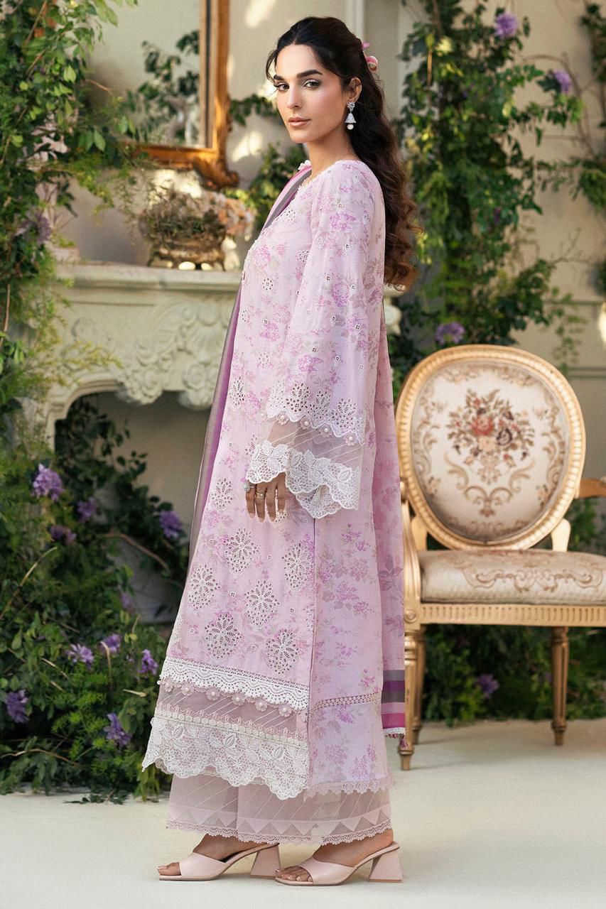 MOTIFZ FLORAL ICE | LAWN  WITH CHIFFON DUPATTA  |3PC UNSTICHED