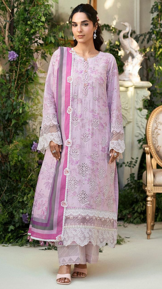 MOTIFZ FLORAL ICE | LAWN  WITH CHIFFON DUPATTA  |3PC UNSTICHED