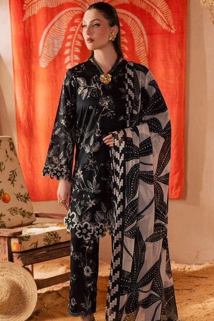 NUREH E BAHAR |LAWN  EMBROIDED CHIFFON DUPATTA  |3PC UNSTICHED