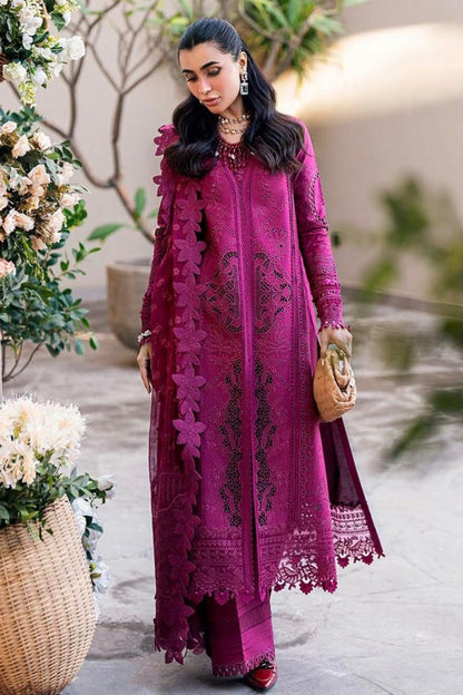 MARIAB MAGNETA CHIKENKARI LAWN WITH ORGENZA DUPATTA |3PC UNSTICHED