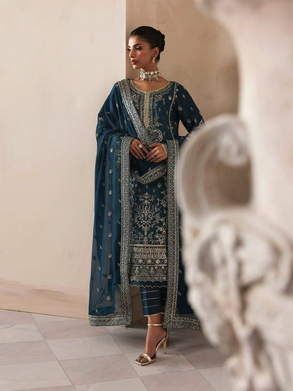 GULAL|IMPERIAL ZINC EMROIDED DRESS | 3Pec Unstiched